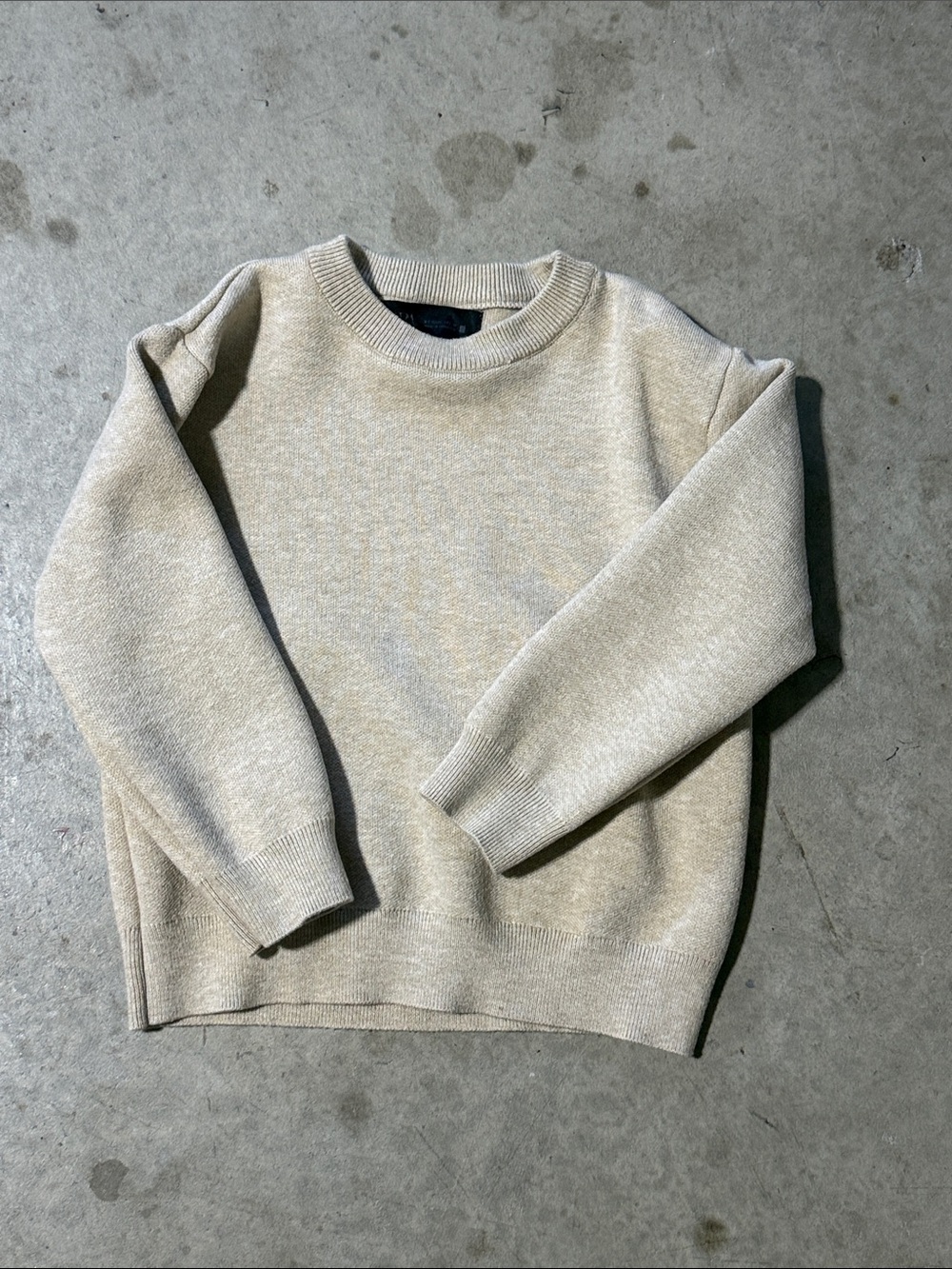 Zara Kids Cream Crewneck Sweater